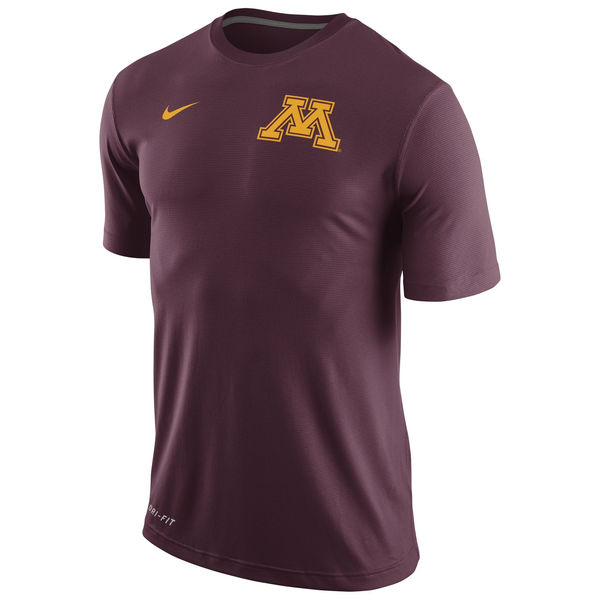 Minnesota Golden Gophers Nike Stadium Dri-Fit Touch T-Shirt Maroon - Click Image to Close